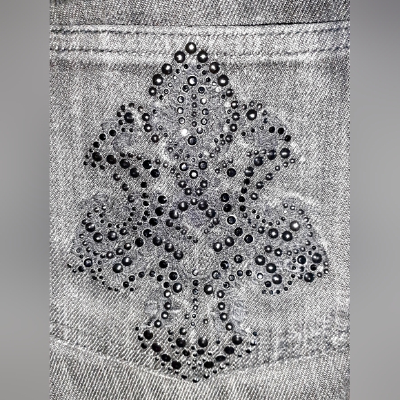 MK Embellished boot-cut Michael Kors jeans w/ bejeweled pockets - Picture 11 of 11